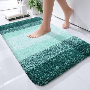 lot 9972 image: OLANLY Bathroom Rugs Mat 24x16, Extra Soft Absorbent Microfiber Bath Rugs, Rubber Backing, Quick Dry, Washable Bath Mats for Bathroom Floor, Tub and Shower, Home Decor Accessories, Blackish Green