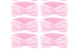 lot 9990 image: Ondder Spa Headband for Washing Face 6 Pack Pink