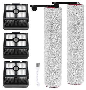 lot 9993 image: (6pcs) Replacement Brush Rollers And HEPA Filters For Dreame H12 Pro H12 Dual Wet Dry Vacuum Cleaner, Replacement Parts Accessories Kit Inclue 3 Vacuum Filter, 2 Roller Brushes