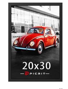 lot 2931 image: Picrit 20x30 Poster Frame, Picture Frame for Wall Mounting Display, Black&nbsp