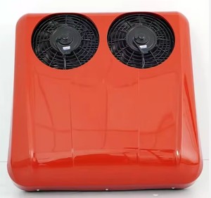 lot 2956 image: Auto Dual-fan Parking Air Conditioner for Truck Sleeper Cabin DC12V24V Cooling Capacity Red White RetrofitUpgrade