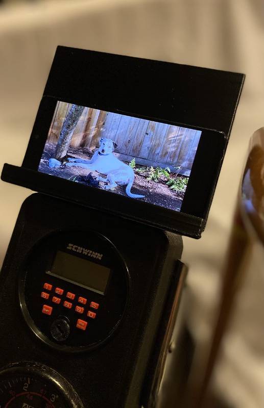 lot 41570 image: Phone Holder Compatible with Classic Schwinn Airdyne, Holds Small Tablets Too 2nd Edition - Retail $18