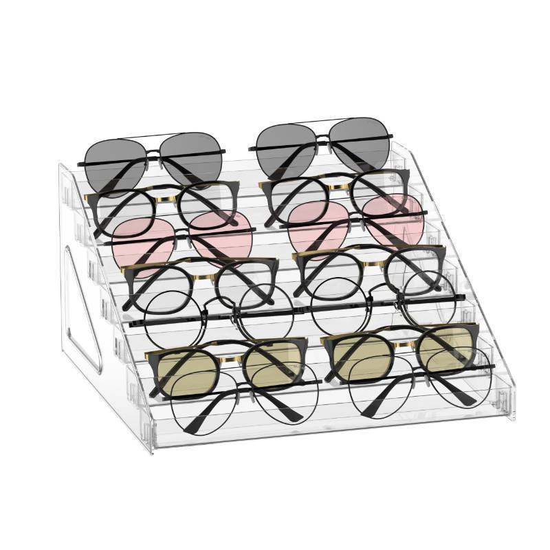lot 50767 image: LoengMax Sunglasses Organizer - Clear Eyeglasses Display stand - Eyeglasses Storage - For Glasses Tabletop Holder Stand(7 Layer) - Retail $18