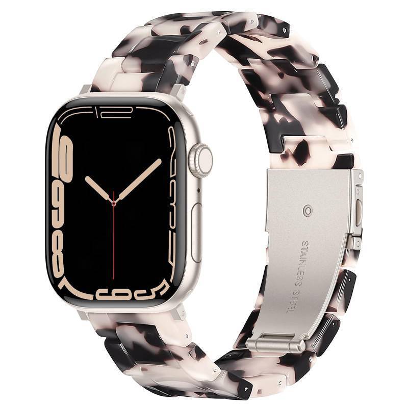 lot 58054 image: Beatitall Resin Band Compatible for Apple Watch Bands for Women 40mm 41mm 42mm 38mm 44mm 45mm 46mm 49mm, Lightweight Dressy Bracelet for iWatch Bands Series 11 SE 10 9 8 7 6 5 4 3 2 1 Ultra - Retail $20