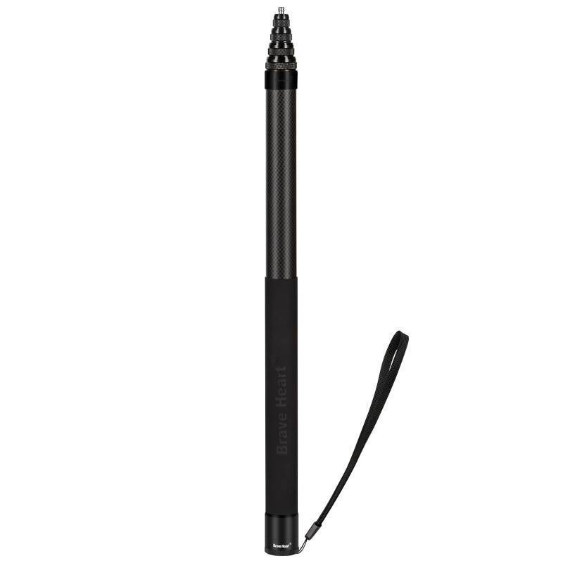 lot 58067 image: 1183m, 9.8ft Extended Super Long Invisible Carbon Fiber Selfie Stick for Insta360 x5 Insta 360 x5 X4 X3 ONE X2, R, X, GO 3S 3 2 Action 360 Camera Accessories (17 to 118) (Black) - Retail $32
