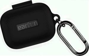 lot 29297 image: Geiomoo Silicone Cover for EarFun Air Pro 4, Protective Case with Carabiner (Black) - Retail $9