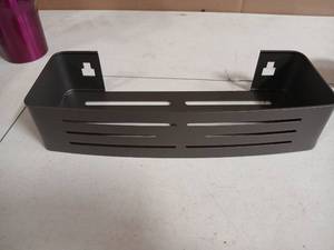 lot 29301 image: Black Plastic Corner Shower Caddy Basket Only - Retail $15