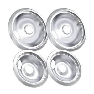 lot 41584 image: COZZIVITA 316048413 and 316048414 Stove Burner Drip Pans for Electric Stove Top - Perfectly Fit Frigidaire Kenmore Electric Range -Thickening to Prevent Bending and Rust - Include 2 x 6 in, 2 x 8 in - Retail $17