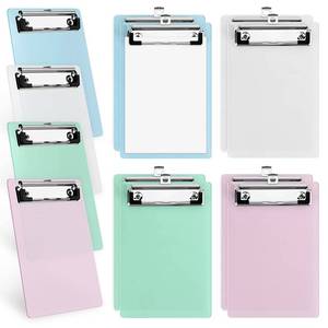 lot 41586 image: Pralb 12 PCS Mini Clipboards,Pretty Cute Memo Size Pocket Clip Boards,Plastic Colorful, 4.7x7 inch,Mini Colourful Transparent (Mixed, A6) - Retail $14
