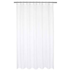 lot 43626 image: Barossa Design Waterproof Fabric Shower Curtain or Liner Microfiber 72 W x 92 H - Extra Long, Hotel Quality, Machine Washable, White Shower Liner for Bath Tub, 72x92 Inches - Retail $18