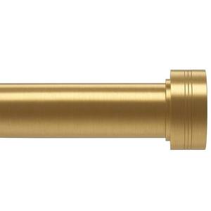 lot 43628 image: Gold Curtain Rods for Windows 18-45 Inch,Adjustable Length 1 Inch Diameter Heavy Duty Curtain Rod for BedroomKitchenDormApartmentDoor - Retail $16