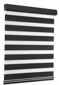 lot 11761 image: Aosky Zebra Roller Blinds, Black, 22.5 x 72 Inch
