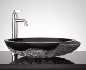 lot 11789 image: Tarryton Granite Vessel Sink - China Black- Retail $449