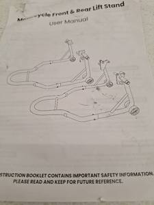lot 11801 image: Specstar Motorcycle Front and Rear Lift Stand