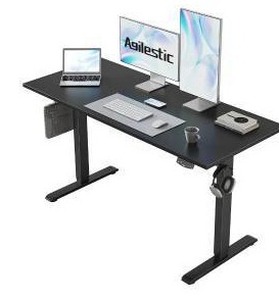 lot 11825 image: Agilestic Electric Standing Desk, 48 x 24 Inches Height Adjustable