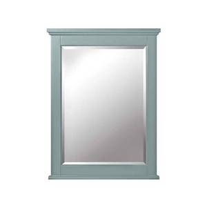lot 11826 image: Hamilton 24 in. W x 32 in. H Rectangular Wood Framed Wall Bathroom Vanity Mirror in Seaglass- Retail $176