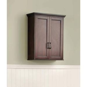 lot 11834 image: Foremost Group ASGW2327 23. 5 inch Ashburn Wall Cabinet in Mahogany- Retail $240