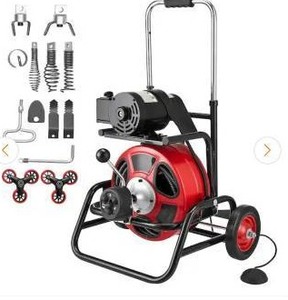 lot 11839 image: 75 FT Electric Drain Cleaning Machine with Sewer Snake Auger- Retail $322