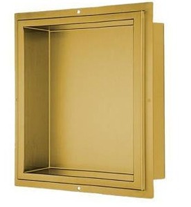 lot 11855 image: Dawn Stainless Steel Shower Niche, Matte Gold