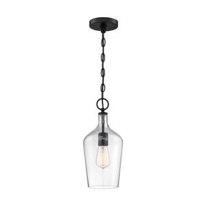 lot 11856 image: Nuvo Lighting 606748 Hartley 7  Wide Mini Pendant - Black