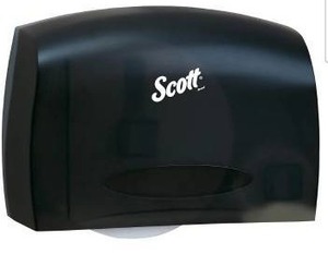 lot 11857 image: Scott Professional Essential Coreless Jumbo Roll Toilet Paper Dispenser, Black