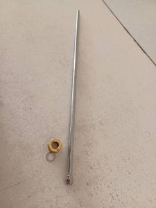 lot 11868 image: Brasstech 38in x 20in Rigid Supply Tube, Bull Nose, 2 Pack