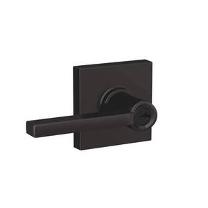 lot 11875 image: Schlage F51a-Lat-Col Latitude Single Cylinder Keyed Entry Door Lever Set - Black