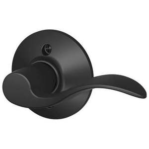 lot 11906 image: Schlage F170ACC622RH F170 ACC 622 RH Accent Dummy Lever  Matte Black