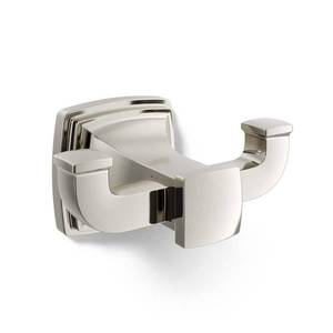 lot 11933 image: Riff J-Hook Double RobeTowel Hook in Vibrant Polished Nickel