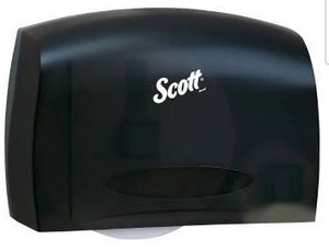 lot 11937 image: Scott Professional Essential Coreless Jumbo Roll Toilet Paper Dispenser, Black