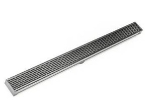 lot 11948 image: Infinity Drain 36 Site Sizable Stainless Steel Low Profile Linear Drain Kit with 2 12 Perforated Offset Slot Grate