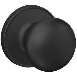 lot 11958 image: Schlage J10-Str Stratus Passage Door Knob Set - Black, 2 Pack