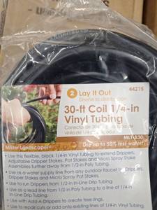 lot 39911 image: Mister Landscaper 14-in x 30-ft Vinyl Drip Irrigation Distribution Tubing, 2 Pack