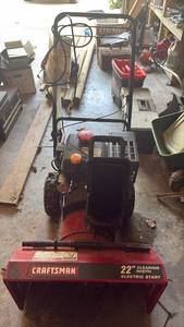 Craftsman 22 inch Electric Start Snow Blower - Retail: $250