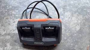 lot 59109 image: RIDGID Dual Port Battery Charger - Retail $45