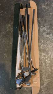 lot 59127 image: Complete Golf Club Set with Mixed Irons Woods and Putters - Retail $75