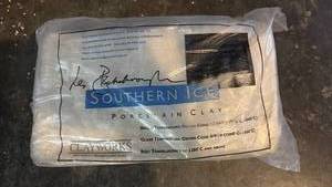 lot 59129 image: Southern Pottery Bisque Porcelain Clay 50lb Bag - Retail $35