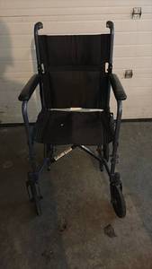 lot 59130 image: Nova Foldable Transport Wheelchair with Padded Seat - Retail $75