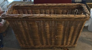 lot 59133 image: Large Wicker Storage Trunk  39 Long- Retail $75
