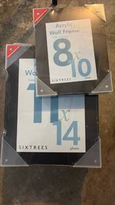 lot 59135 image: SIXTREES Acrylic Wall Frames Bulk Lot Mixed Sizes - Retail $150