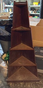 lot 59137 image: Wooden Corner Shelf Unit - Retail $30