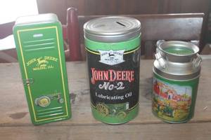 lot 4342 image: John Deere Bank, Tin Box and More