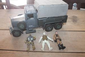 Vintage Military Truck & Action Figures
