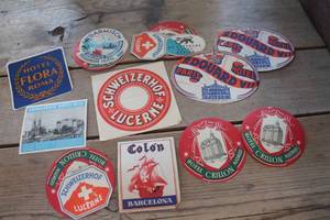 lot 4459 image: Vintage Travel Luggage Labels
