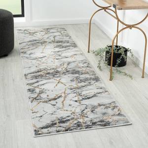 lot 152036 image: LUXE WEAVERS Ivory Gold 2x7 Marble Abstract Area Rug