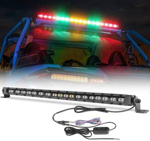 lot 251514 image: OFFROADTOWN 20Inch LED Chase Light Bar UTV Rear Chasing Lights Slim Off Road Chase Emergency Strobe Light wTurn Signal Brake Reverse Rear Lights for RZR Polaris 4x4 Can-Am Trucks Pickup - RGYGR