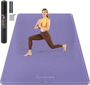 lot 251524 image: Extra Large Yoga Mat   72x48 or 78x57, 14 12 Thick Mat for Women & Men, TPE Non-Slip Pilates Mat for Home Gym, Yoga, Stretching, Meditation