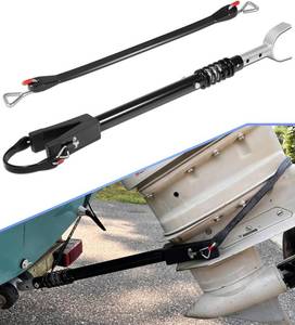 lot 351656 image: Heavy Duty Boat Transom Saver for Most Outboard Motors Up to 150HP - 20.27  to 30.7  Adjustable Outboard Motor Support Bracket with Shock Absorption, Ideal for Boat Trailers