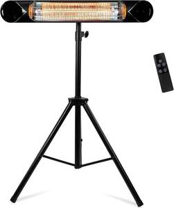 lot 351661 image: Retails for $159 Briza Infrared Electric Patio Heater - IndoorOutdoor Heater - Portable WallGarage Heater - 1500W - use with Stand - Mount to CeilingWall)