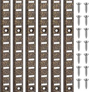 lot 351663 image: Yaocom 6 Pcs 36 Inch Shelf Pilaster Metal Mortise Mount Pilaster Strip Adjustable Shelf Standards for Wall Shelving System Closet Organization Storage (Bronze)